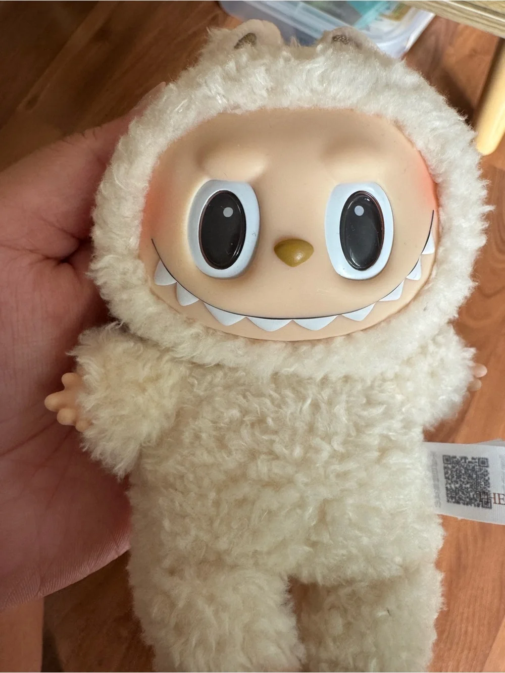 Plush Keychain - Cream Fuzzy Creature